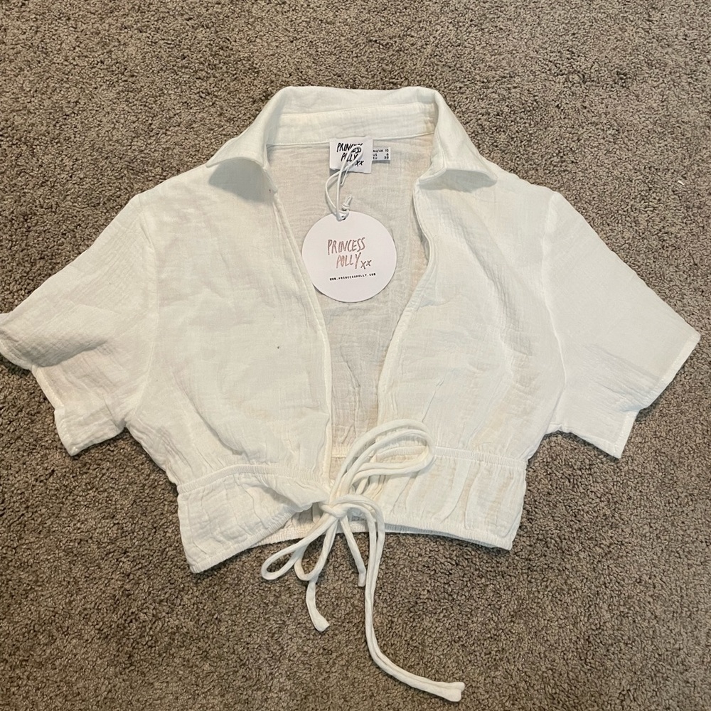 Princess Polly | White cropped top